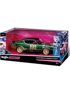 paraply Maisto 1/24 1973 Nissan Skyline 2000GT-R Kız Erkek Çocuk Oyuncak Eğitici Oyuncaklar