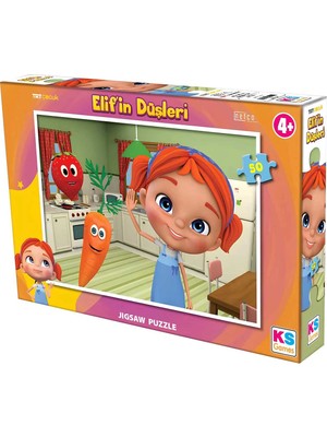 paraply Ks Games Elif'in Düşleri 50 Parça Puzzle Kız Erkek Çocuk Oyuncak Eğitici Oyuncaklar