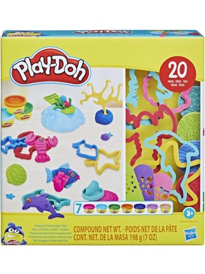 paraply F7384 Play-Doh Creations Hayal Gücü Şekilleri Seti +3 Yaş Kız Erkek Çocuk Oyuncak Eğitici Oyuncaklar