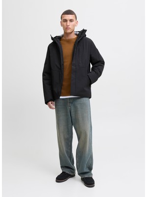 Jack & Jones Siyah Erkek Mont 12278781_JJEKEEN Jacket AW25 Sn