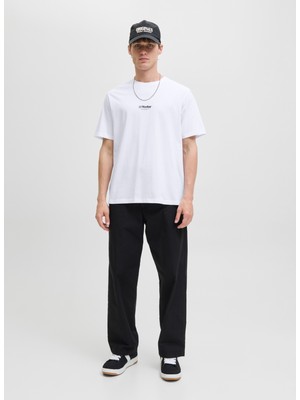 Jack & Jones Bisiklet Yaka Beyaz Erkek T-Shirt 12278787_JJESOHO Tee Ss Crew Neck N