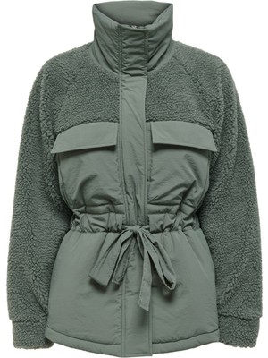 Only Yeşil Renk Kadın Mont Onlarıanna Padded Mıx Teddy Jacket