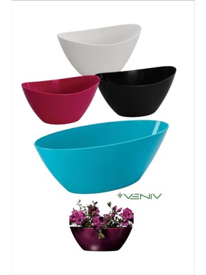 Veniv Lüks Aranjman Kayık Saksı 3,25 L