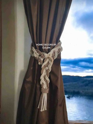 Home Decors By Özlem 2 Adet Fon Perde Aksesuarı Perde Bağlama Aparatı Perde Tutucu Perde Toplayıcı