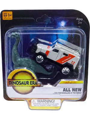 paraply Die Cast Metal Jip ve Brontosaurus Kız Erkek Çocuk Oyuncak Eğitici Oyuncaklar