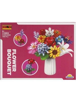 paraply S00004699 Flower Set Renkli ve Çeşitli Çiçek Buket Kız Erkek Çocuk Oyuncak Eğitici Oyuncaklar