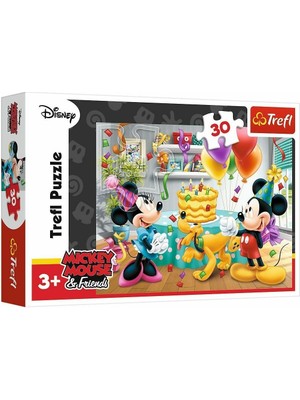 OMZ 18211 Disney Mickey Mouse 30 Parça Puzzle Kız Erkek Çocuk Oyuncak Eğitici Oyuncaklar