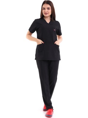 Zarf Yaka Kadın Takım - 48 Siyah