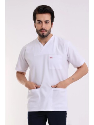 Zarf Yaka Erkek Tek Üst - 171 Beyaz