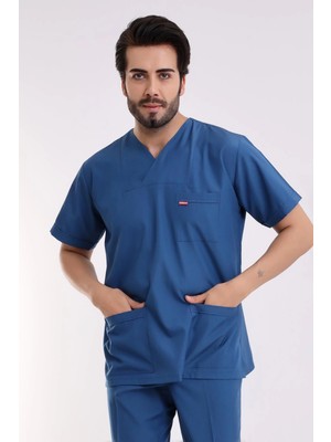 Zarf Yaka Erkek Tek Üst - 37 Petrol Mavi