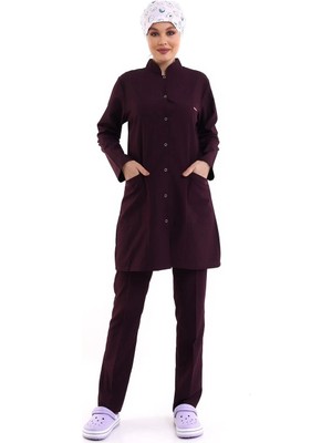 Tesettür Forma Takımı Full Çıtçıt - 5532 Mürdüm