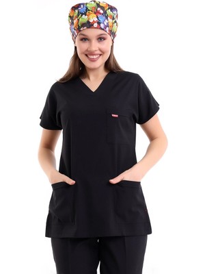 Bflex Unisex Likralı Yarasa Kol Tek Üst  - 6403 Siyah