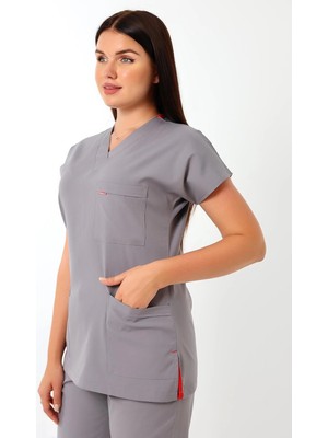 Bilenn Tekstil Bflex Unisex Likralı Yarasa Kol Tek Üst - 6406 Gri