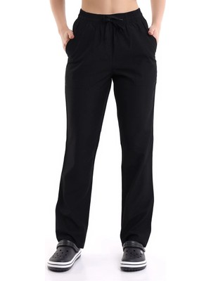 Alpaka Unisex Pantolon Bel Lastikli - Siyah