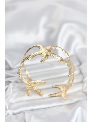 Callerrons Accessories Pirinç Gold Renk Deniz Yıldızı Model Kadın Bileklik - EBJ251025W38271