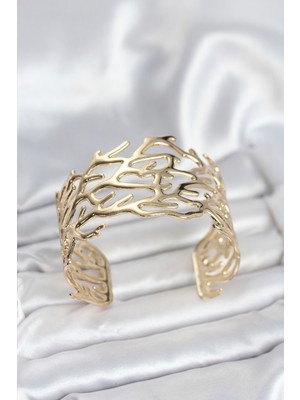 Callerrons Accessories Pirinç Gold Renk Vintage Model Kadın Bileklik - EBJ251025W38278