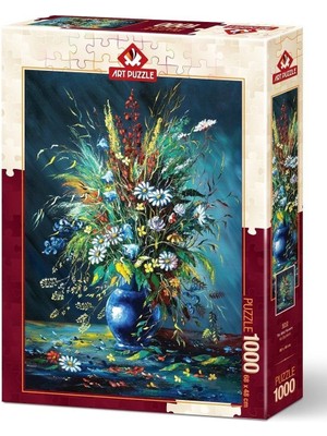 OMZ 5212 Art Puzzle, Kır Çiçekleri 1000 Parça Puzzle Kız Erkek Çocuk Oyuncak Eğitici Oyuncaklar