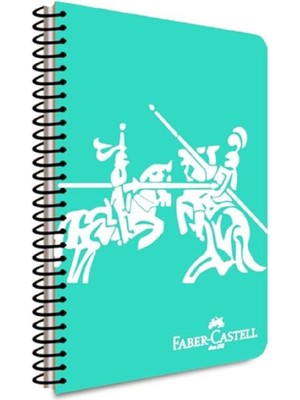 Faber-Castell Knights A4 100 Yaprak Plastik Kapak Spiralli Defter Çizgisiz