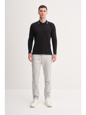 Cazador 33035 Siyah Erkek Polo Yaka Triko Kazak