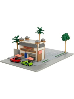 OMZ Hızlı & Öfkeli Toretto´s Café Nano Sahne Diaroma Modellemesi Kız Erkek Çocuk Oyuncak Eğitici Oyuncak