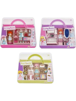 OMZ 4364 Sun-Yfn- Bebek ve Odası Oyun Seti 3 Asorti Kız Erkek Çocuk Oyuncak Eğitici Oyuncaklar