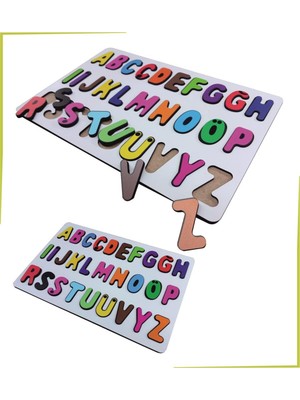 Emdief Home Ahşap Kabartmalı Alfabe