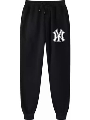 Punix Punıx Büyük Beden Özel Üretim Ny Baskılı Kışlık %100 Pamuk Sokak Stil Erkek Eşofman Altı