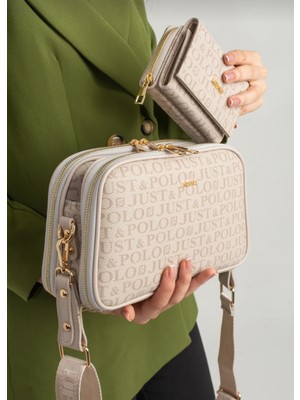 Just Polo 2' Li Set Kadın Çantası ve Cüzdan Kombini