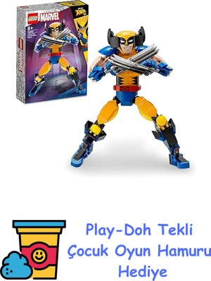LEGO Marvel Wolverine Yapım Figürü 76257 – 8 Yaş ve Üzeri X-Men Hayranı Çocuklar Için Tam Eklemli Süper Kahraman Modeli, Harika Doğum Günü Hediye Fikri (327 Parça) + Play-Doh Oyun Hamuru