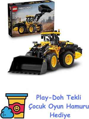 LEGO Technic Volvo L120 Electric Tekerlekli Yükleyici 42209-9 Yaş ve Üzeri Inşaat Tutkunu Çocuklar Için Yaratıcı ve Eğitici Oyuncak Yapım Seti, Doğum Günü Hediyesi (97 + Play-Doh Oyun Hamuru