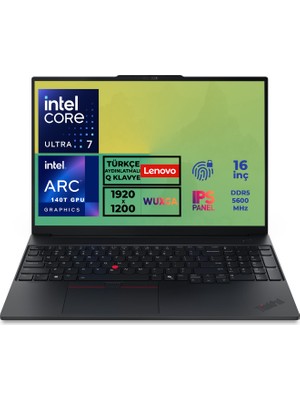 Lenovo Thinkpad E16 G3 Ultra 7 255H 32GB 1tb SSD 16" Wuxga Windows 11 Pro Notebook 21SR006RTX 023