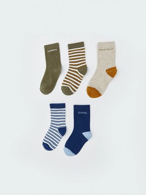 LC Waikiki Lcw Baby Yeşil Erkek Bebek Soket Çorap 5'li