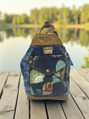 Old Cotton Cargo Kaliteli Küçük Boy Tek Gözlü Vintage Salaş Disayn Sırt Günlük Gezi Trekking Çantası S Boy 19CMX32CM