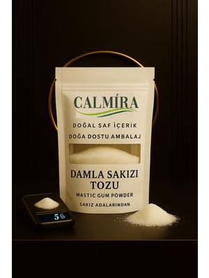 Calmira Damla Sakızı Tozu Doğal - Sakız Adalarından 5 gr - Öğütülmüş Damla Sakızı