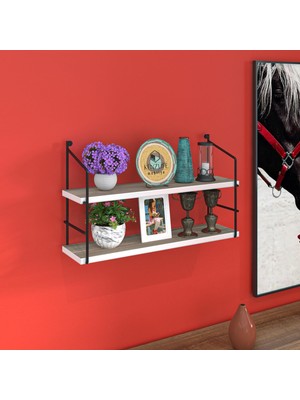 Kenzlife Mutfak Banyo Duvar Rafı Junzi Mat Cordoba Suntalam 040(Y)*60(G)*15(D)2 Katlı