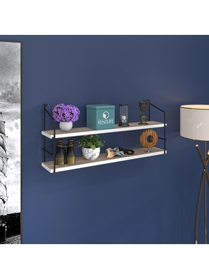 Kenzlife Mutfak Banyo Duvar Rafı Junzi Mat Cordoba Suntalam 040(Y)*80(G)*15(D)2 Katlı