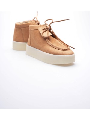 Mubiano Kadın Süet Bot Saraçlı Taba Aldora