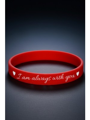 “ı Am Always With You” Kalpli Kadın Erkek Silikon Bileklik – Sevgiliye Anlamlı Hediye