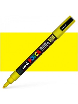 Uni-Ball Uniball Posca (0.9-1.3) Su Bazlı Poster Markörü Parlak Sarı