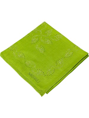 Mim Eşarp ve Şal Mısırlı Eşarpları Taşlı Pamuklu Yazma Eşarp - 100X100 cm