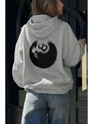 Oksit Sekiz Sırt Baskılı Içi Pamuklu Unisex Sweatshirt