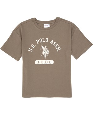 U.S. Polo Assn. Erkek Çocuk Haki Bisiklet Yaka Tişört 50325176-VR027