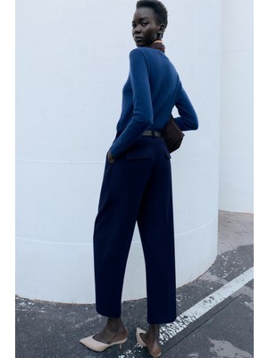 Açelya Okcu Premium Vento Orta Bel Kısa Paça Lycra Pantolon