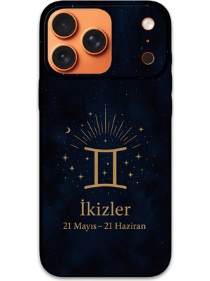 Gramaphone iPhone 17 Pro Uyumlu Ikizler Burcu Desenli Telefon Kılıfı + Ekran Koruyucu - 5770