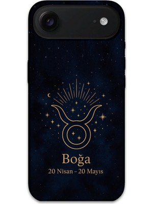 Gramaphone iPhone 17 Air Uyumlu Boğa Burcu Desenli Telefon Kılıfı + Ekran Koruyucu - 5769