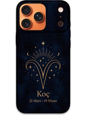 Gramaphone iPhone 17 Pro Uyumlu Koç Burcu Desenli Telefon Kılıfı + Ekran Koruyucu - 5768