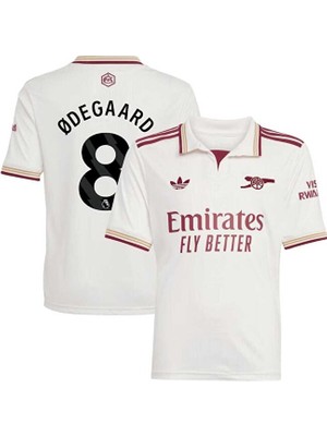 FRAGOLA Arsenal 2025/26 Yeni Sezon Martin Ødegaard Deplasman Forması (Beyaz)