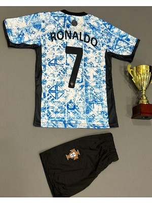 FRAGOLA Portekiz 2024-25 Yeni Sezon Cristiano Ronaldo Deplasman Çocuk Forması 4'lü Set