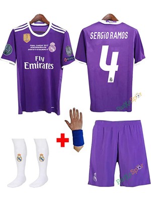 FRAGOLA Sergio Ramos R.e.a.l M.a.d.r.i.d 2017 Cardiff Şampiyonlar Ligi Finali Çocuk Forması (Hediyeli)