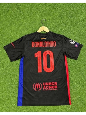 FRAGOLA Barcelona Yeni Sezon Ronaldinho Yetişkin Forması (Black)